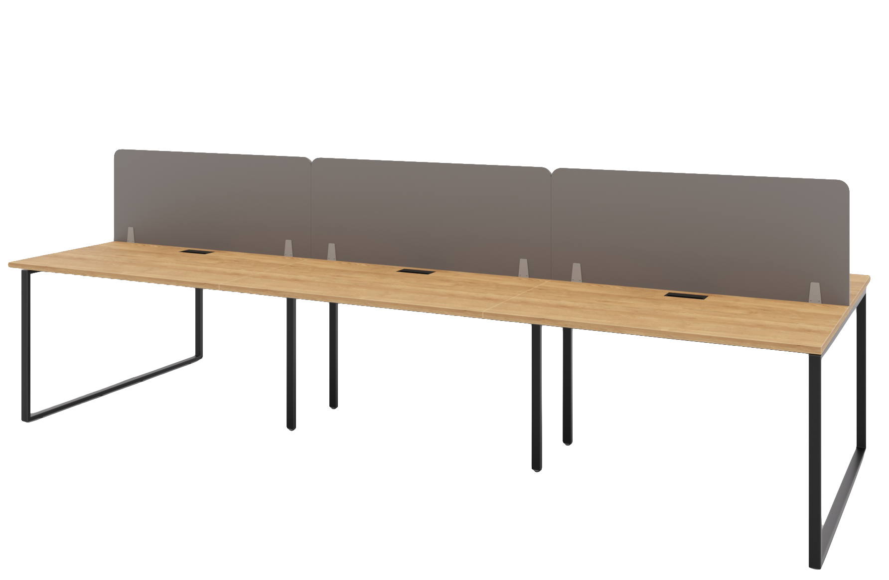 Офисный стол с бенч-системой с О- образной опорой (3600х700 мм)